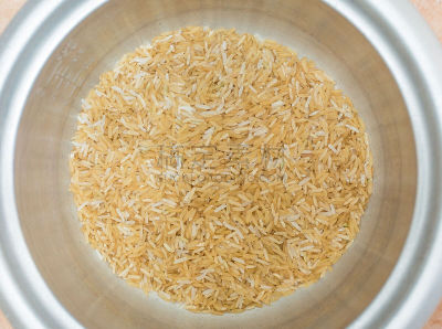 糙米,电饭锅,褐色,水平画幅,纹理效果,素食,无人,生食,干的,锅