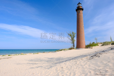 灯塔楼,沙丘,家具,黑色,小的,1867,锐角,密歇根湖,五大湖,灯塔