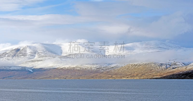 雪,北极,冬天,高大的,早晨,美,水平画幅,山,无人,巴芬湾