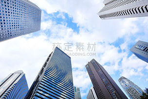 新宿区,日本,东京,蓝色,摩天大楼,天空,建筑外部,办公楼外观,总部大楼,新创企业
