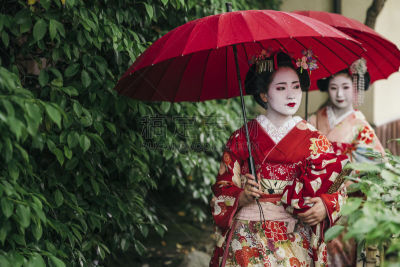 祗园,舞妓,街道,艺妓,仪式妆,东亚,仅成年人,日本人,头发,青年人