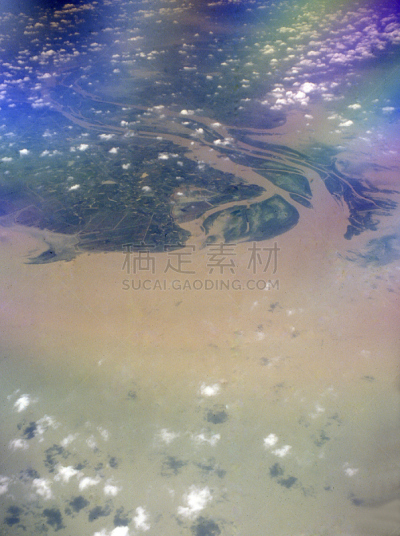 黄河,沙子,航拍视角,被侵蚀的,东海,黄海,三角洲,垂直画幅,水,美