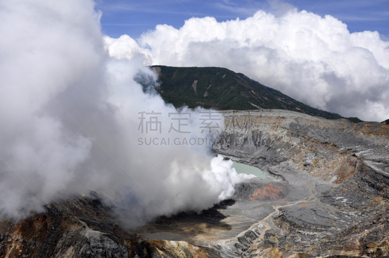 波阿斯火山,赛尔瓦,旅途,热,运动,云景,华贵,热带气候,云,动物