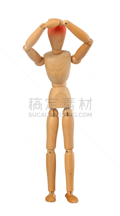 头痛,木制,人造模特,垂直画幅,动脉瘤,人,健康保健,插图画法,药