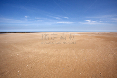 苏格兰,空的,海滩,洛锡安东区,自然,天空,留白,宁静,水平画幅,地形