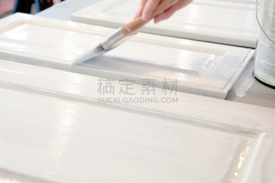 柜子,厨房,新粉刷的,油漆工,涂料,油漆罐,画笔,选择对焦,留白,新的