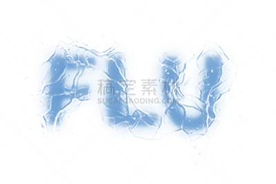 文字,顺序系列,寒冷,水平画幅,无人,蓝色,白色背景,冰,背景分离,冻结的