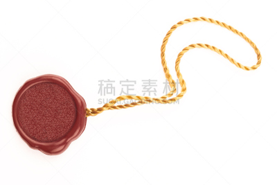 封印,蜡,标签,空白的,红色,鸟足识别环,名牌,奖牌,锦缎,衰老过程
