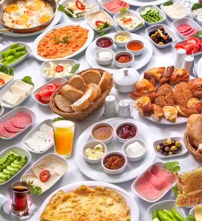 早餐,土耳其,自助餐,方便食品,橙汁,食物的样式,垂直画幅,格子烤肉,无人,开胃品