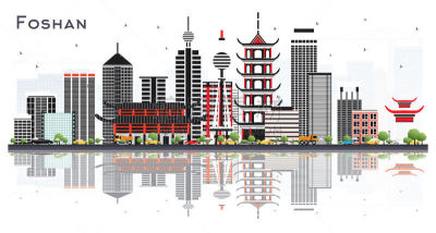 佛山,白色,建筑外部,分离着色,灰色,商务,云,现代,著名景点,鸟类