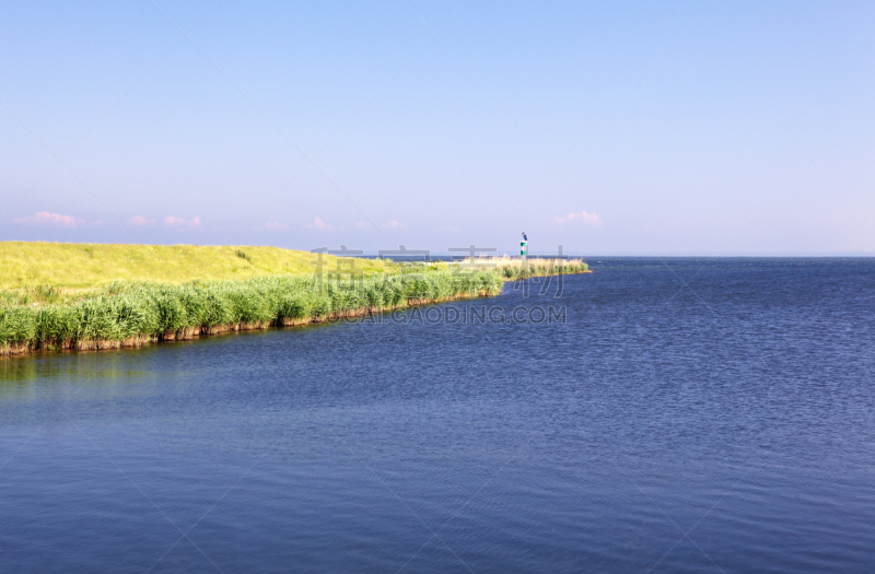 恩克森,堤岸,爱塞美尔湖,福力沃兰,自然,水,草地,非都市风光,水平画幅,地形