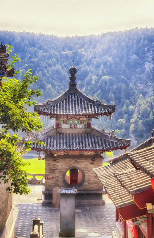 佛教,中国,洛阳,寺庙,建筑外部,建筑结构,亚洲,白昼,红色,黄金