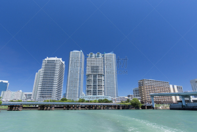 横滨,摩天大楼,摄像机拍摄角度,海洋,接力赛,建筑外部,天空,公园,水平画幅,墙