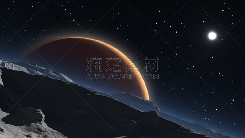 火星,行星,红色,背景,天空,星系,水平画幅,形状,无人,月亮