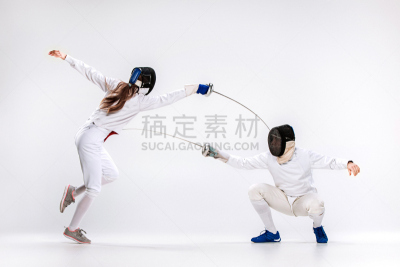 剑,女人,衣服,男人,套装,灰发,击剑头盔,剑术打斗,箔击剑,重头剑
