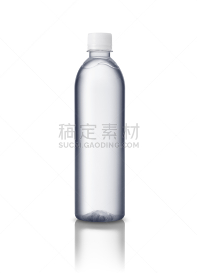 水瓶,塑胶,瓶子,透明,塑料容器,垂直画幅,正面视角,水,饮食,白色背景