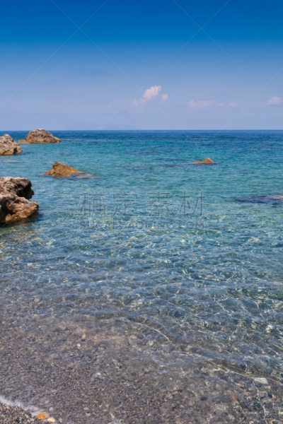海滩,岛,垂直画幅,水,无人,岩层,夏天,伊特鲁里亚海,户外,庞扎