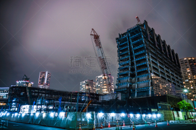 横滨高速铁路,横滨,摩天大楼,建筑工地,建筑外部,商务,城市生活,城镇景观,户外,建筑