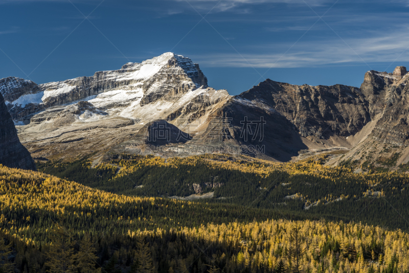 opabin高原,奥哈拉湖,秋天,教堂山,居住区,长焦镜头,雪山,推镜头,落叶松,加拿大落基山脉