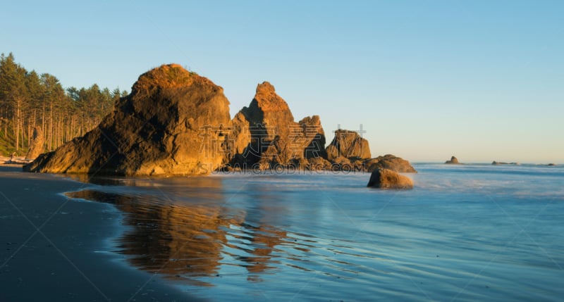 鲁比海滩,夏天,奥林匹克山,自然,水,水平画幅,地形,沙子,岩石,无人