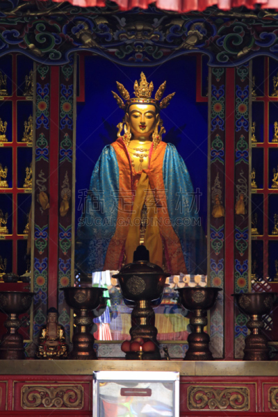 内蒙古自治区,呼和浩特,金佛寺,二月,喇麻庙,2015年,城市,垂直画幅,纪念碑,美