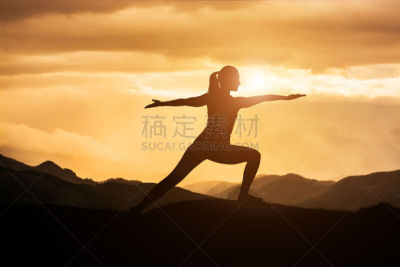 瑜伽,青年人,女人,亚洲,城市武士,热情,太阳,普拉提 ,天空,早晨