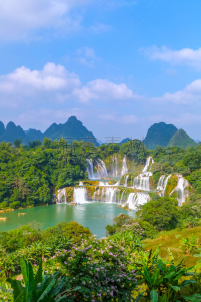 瀑布,垂直画幅,水,美,湿,热带雨林,旅行者,夏天,户外,干净