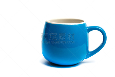 杯,蓝色,分离着色,绘画插图,饮料,白色,容器,瓷器,热,一个物体