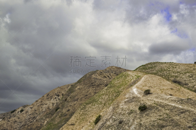 丘陵起伏地形,沙漠温泉,印第欧,棕榈叶沙漠,天空,水平画幅,山,无人,户外,云景