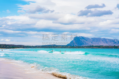 海滩,岛,布希曼族,洛杉矶县,水,天空,水平画幅,云,沙子,无人