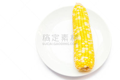 玉米,黄色,白色,蔬菜,白色背景,生食,背景分离,清新,食品,图像