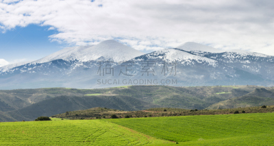 背景,索里亚省,萨拉哥萨,地名,水平画幅,枝繁叶茂,雪,无人,草坪,阿拉贡