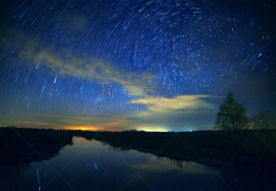 夜晚,银河系,星迹,自然美,天空,螺线,太空,寒冷,水平画幅,秋天