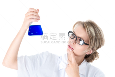 青年人,科学家,锥形烧瓶,试管,半身像,化学家,科学实验,实验室,仅成年人,专业人员