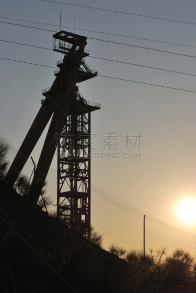 矿井,垂直画幅,工业区,无人,古老的,蔚蓝海岸地区,被抛弃的,工业,采矿业,商业金融和工业