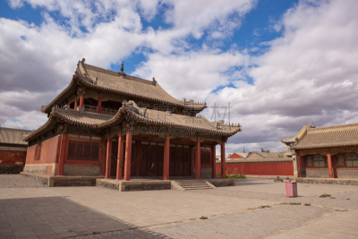 寺庙,蒙古人,喇麻庙,内蒙古自治区,纪念碑,天空,灵性,古董,水平画幅,云景