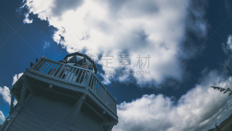 灯塔楼,新西兰,灯塔看守人,奥克兰,自然,水平画幅,无人,夏天,海岸地形,建筑外部