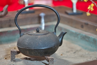 铁,日本钢茶壶,日式篝炉,碳烤,神奈川县,室内,水平画幅,无人,日本,厨房器具