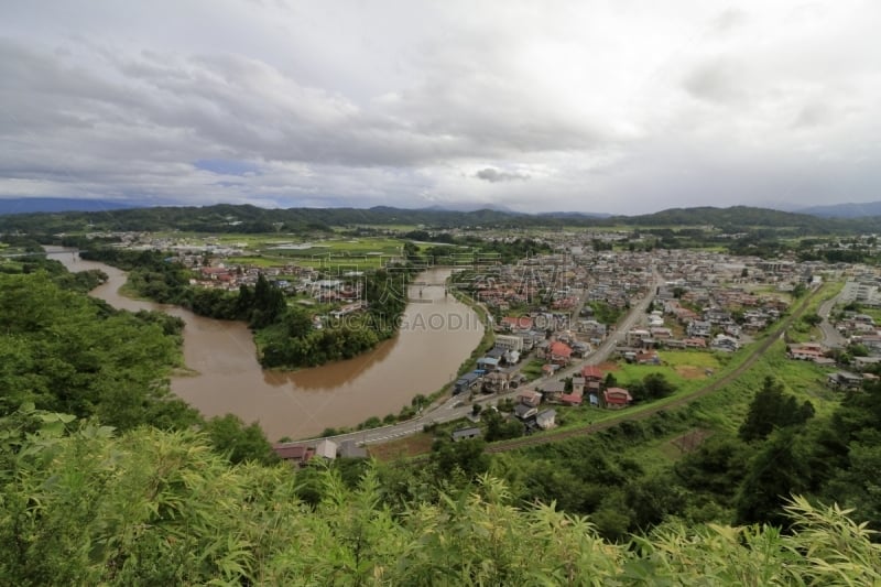 山形县,日本,最上川游河,看风景,富山,公园,自然,天空,非都市风光,水平画幅