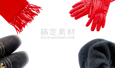皮革,靴子,冬天,女人,手套,帽子,女人头巾,个人随身用品,水平画幅
