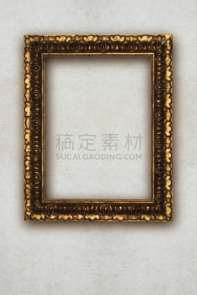 相框,古董,墙,木制,手艺,分离着色,灰色,金叶,镀金的,垂直画幅