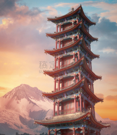 雁属,巨大的,西安,宝塔,垂直画幅,天空,建筑,无人,传统,鹅肉