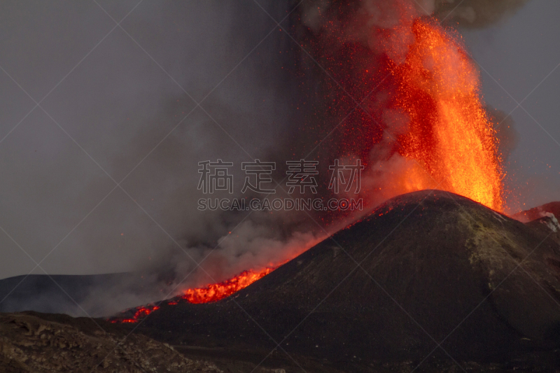 埃特纳火山,黎明,渣块熔岩,水平画幅,火山地形,科学,户外,安全,活力,明亮