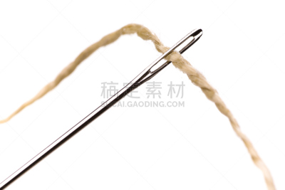 针,线,白色背景,分离着色,家庭生活,尖利,金属,裁缝,明亮,想法