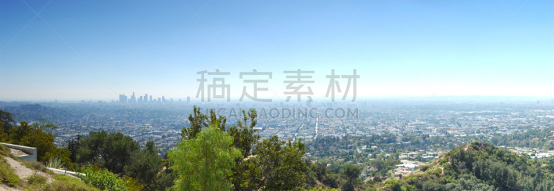 全景,洛杉矶,自然,天空,格里菲思公园天文台,水平画幅,地形,无人,城市天际线,洛杉矶县