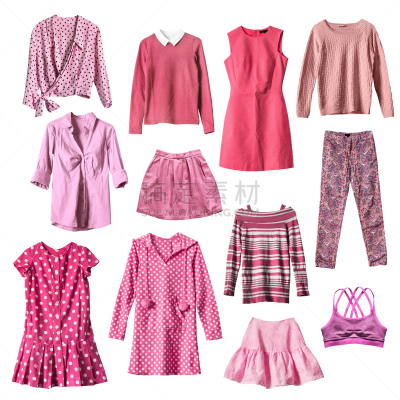 衣服,玫瑰色的,穿衣服,美,美人,组物体,外衣,棉,运动,丝绸