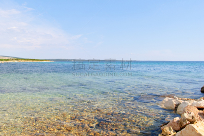 海岸线,岛,克罗地亚,水,水平画幅,无人,夏天,户外,石头,非凡的