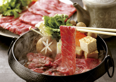 日本,寿喜烧,牛肉,鹿儿岛县,黑色,牛,水平画幅,玫瑰,日本食品,花盆