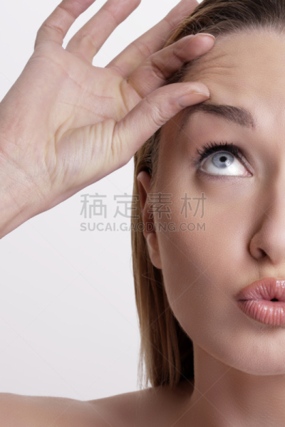 特写,自然美,时装模特,垂直画幅,美,青少年,彩妆,美人,纯净,化妆用品