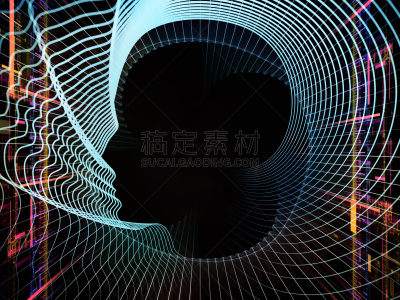 智慧,新生活,水平画幅,纹理效果,侧面像,格子,早期智人,几何形状,铁丝网,分形